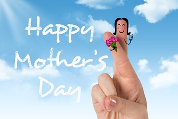 Composite image of fingers as a couple