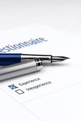 Quiestionnaire about expirience