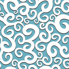 Pattern with white curls