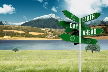 Composite image of earth day ahead