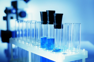 Test tubes in laboratory