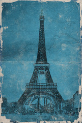Eifelturm Paris, vintage Grafik