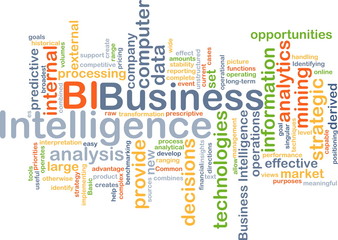 Business intelligence BI background concept