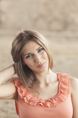 Naklejka premium Portrait of a beautiful woman