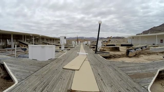 Time lapse of drought stricken marina at Lake Mead