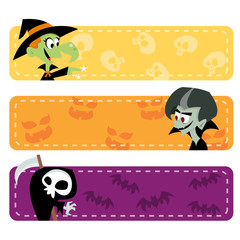 Halloween Characters Banners