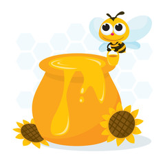Honey Bee and Jar