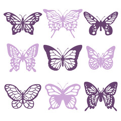 Obraz na płótnie Canvas Butterflies Filigree