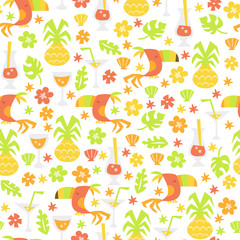 Tropical Luau Seamless Pattern Background