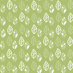 Retro Leaves Seamless Pattern Background