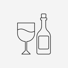 champagne line icon