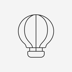 hot air balloon line icon