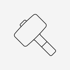 hammer line icon