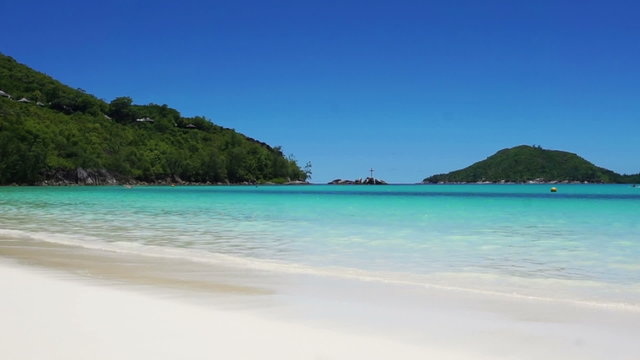 natural beach on seychelles