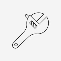 wrench line icon