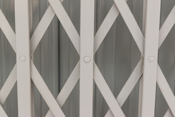 white old steel door in home of thailand