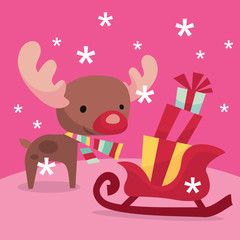 Modern Whimsical Christmas Reindeer