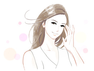 髪の綺麗な女性