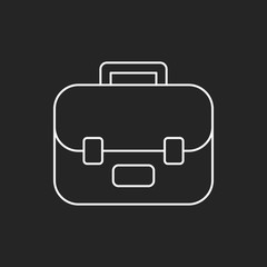 school bag line icon