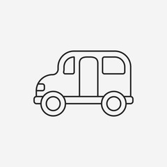 school bus line icon