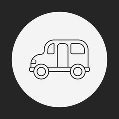 school bus line icon