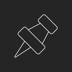 pushpin line icon