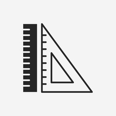 Triangle ruler icon