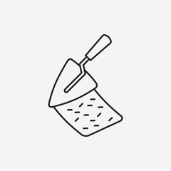 shovel line icon