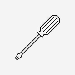 Screwdrivers line icon