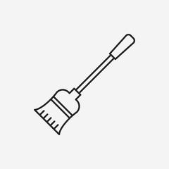broom line icon