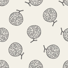 melon doodle seamless pattern background - 83103255