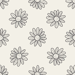 flower doodle seamless pattern background