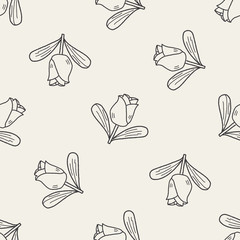 Fototapeta premium flower doodle seamless pattern background