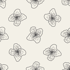 flower doodle seamless pattern background