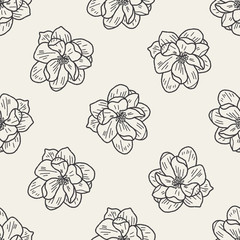 flower doodle seamless pattern background