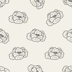 flower doodle seamless pattern background