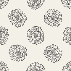 flower doodle seamless pattern background