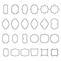 Set of blank retro vintage frames