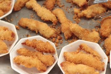 Close up of fried chicken
