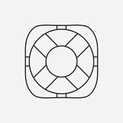 Lifebuoy line icon