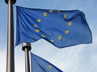 EU-Fahne im Wind