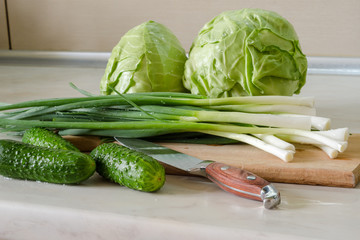 cabbage cucumber onion