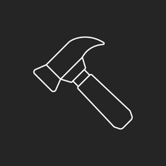 hammer line icon