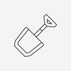 shovel line icon