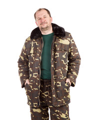 Proud man in military suit.