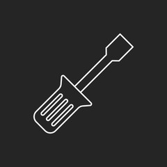 Screwdrivers line icon