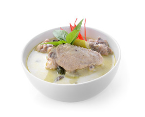 Beef or chicken green curry