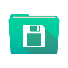 Folder icon with a floppy disk