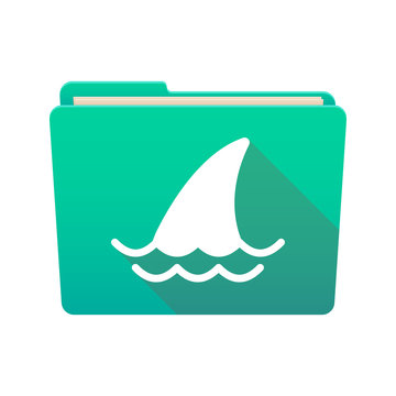 Folder icon with a shark fin