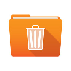 Folder icon with a trash can